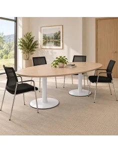 table-de-reunion-ovale-quadrifoglio-idea-plateau-orme-pieds-blanc