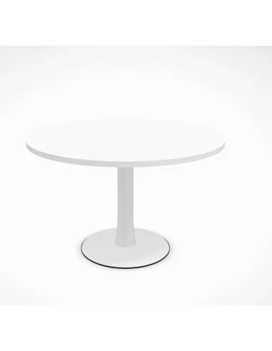 table-reunion-ronde-quadrifoglio-idea-plateau-blanc-pieds-blanc