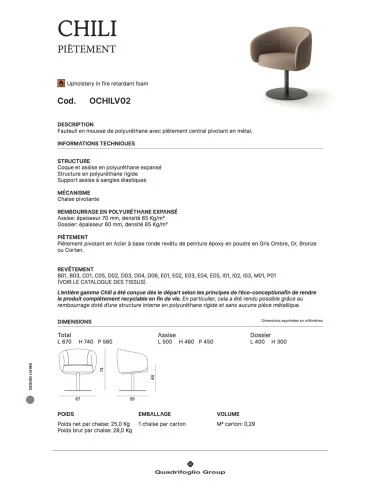 caracteristique-fauteuil-reunion-chili-quadrifoglio