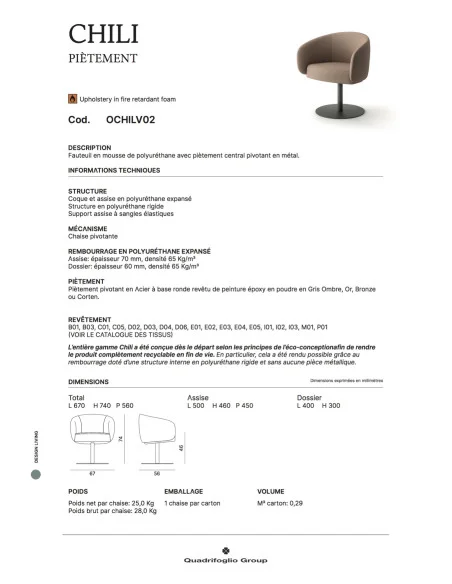 caracteristique-fauteuil-reunion-chili-quadrifoglio