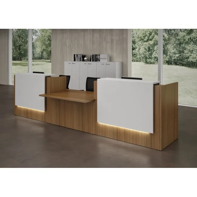Grande banque d’accueil Z2 finition coloris bois