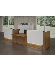 Grande banque d’accueil Z2 finition coloris bois