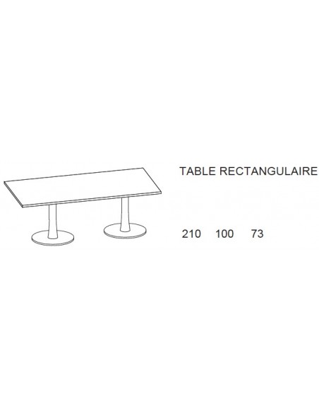Table de réunion rectangulaire - Quadrifoglio
