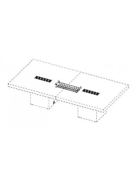 Grille de cablage en métal pour mobilier T45 - Officity