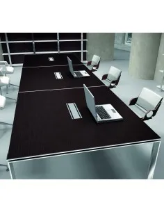 Grande table de réunion X7 avec pieds ouverts - Officity 2