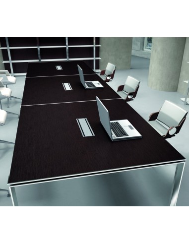Grande table de réunion X7 avec pieds ouverts - Officity