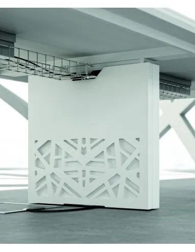 Grande table de réunion X8 avec plateau en verre Officity.