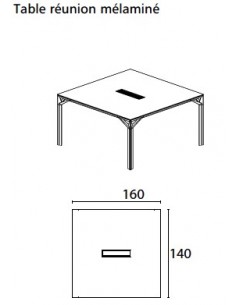 Table de réunion X8 pour 4 à 6 personnes – Officity. 2