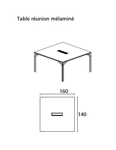 Table de réunion X8 pour 4 à 6 personnes – Officity.