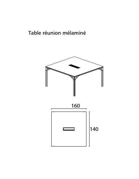 Table de réunion X8 pour 4 à 6 personnes – Officity.