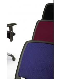 Chaise visiteurs 4 pieds Lena avec dossier en résille - SITEK 2