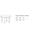 Table de réunion ronde avec 4 pieds – Idea - Quadrifoglio