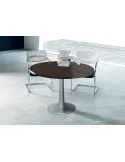 Table de réunion ronde Idea, pied central – Quadrifoglio.