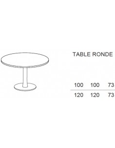 Table de réunion ronde Idea avec pied central – Quadrifoglio. 2