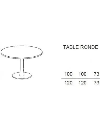 Table de réunion ronde Idea avec pied central – Quadrifoglio.