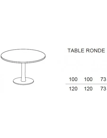 Table de réunion ronde Idea avec pied central – Quadrifoglio.