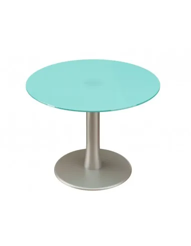 Table de réunion Design avec plateau en verre dépoli - Quadrifoglio