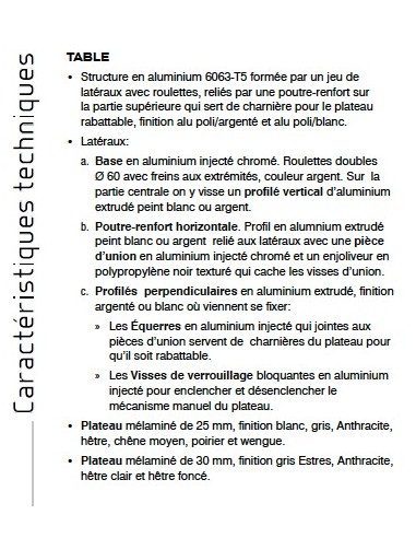 Table de réunion NET, plateau abattant forme rectangulaire – Mobel Linea