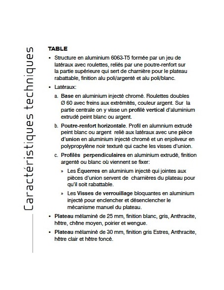 Table de réunion NET, plateau abattant forme rectangulaire – Mobel Linea