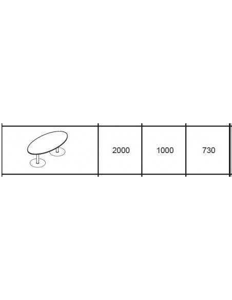 Table de réunion ovale Ogi – MDD.