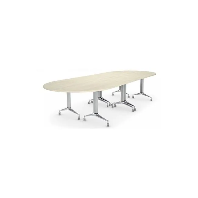 Table de réunion NET, plateau abattant avec angle – Mobel Linea