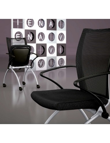 Chaise visiteurs avec assise rabattable Viena – Mobel Linea.