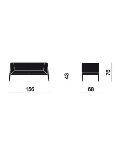 Canapé d’accueil 2 places Design ACCORD - Offisit