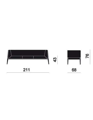 Canapé d’accueil 3 places Design ACCORD - Offisit