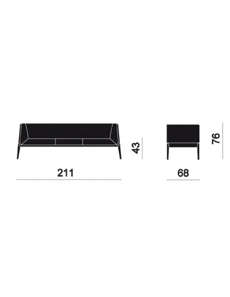 Canapé d’accueil 3 places Design ACCORD - Offisit