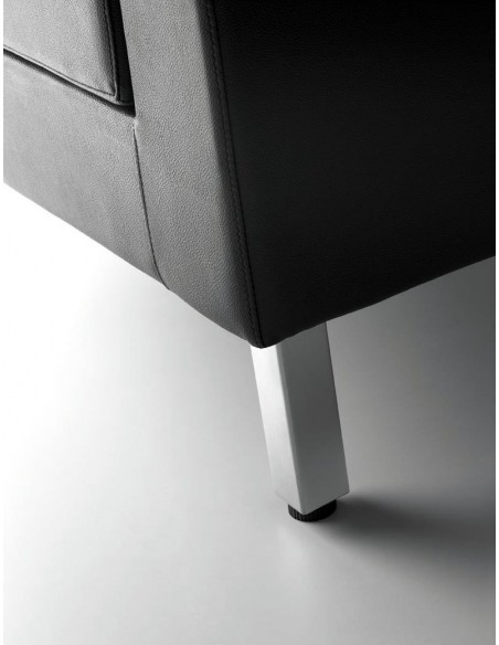 Canapé d’attente 2 places en cuir OXEL - Sokoa