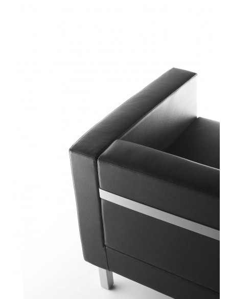 Canapé d’attente 2 places en cuir OXEL - Sokoa