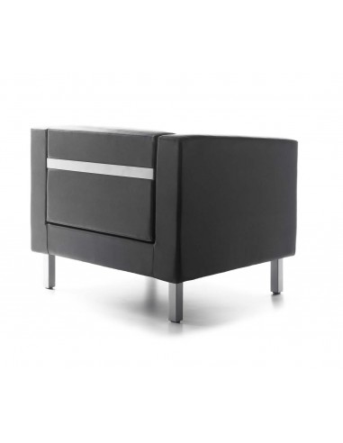 Canapé d’attente 2 places en cuir OXEL - Sokoa