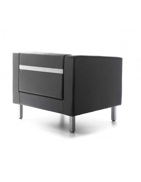 Canapé d’attente 2 places en cuir OXEL - Sokoa