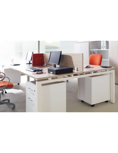 Cloisonnette frontale en mélaminé pour bureaux Bench - Mobel Linea