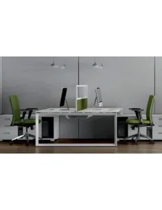 Cloisonnette frontale en tissu pour bureaux Bench - Mobel Linea 2