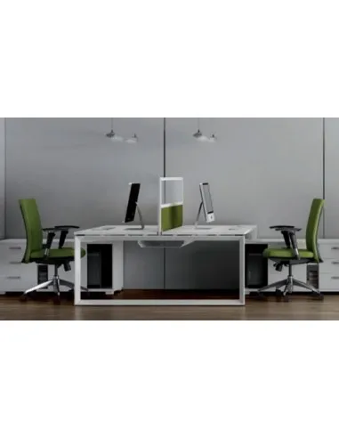 Cloisonnette frontale en tissu pour bureaux Bench - Mobel Linea