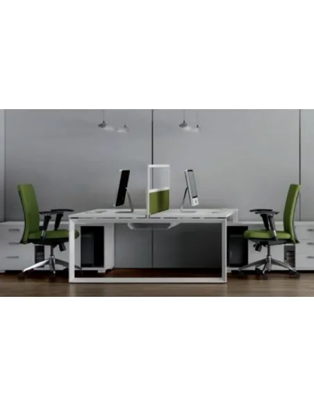 Cloisonnette frontale en tissu pour bureaux Bench - Mobel Linea