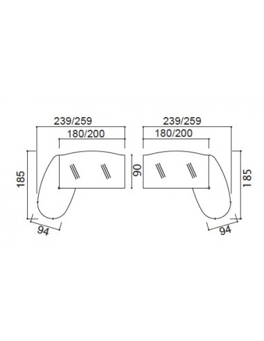Bureau de direction X time avec convivialité en verre – Quadrifoglio.
