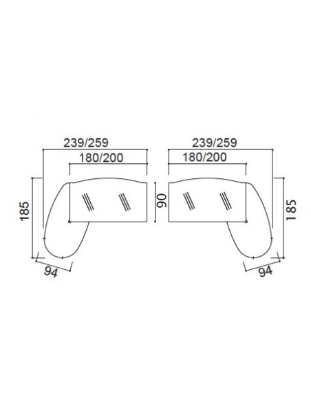 Bureau de direction X time avec convivialité en verre – Quadrifoglio.
