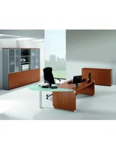 Bureau X time Stop avec convivialité en verre – Quadrifoglio.