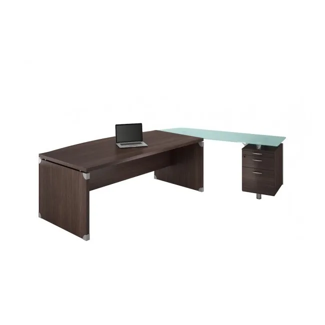 Bureau X time Stop avec convivialité en verre – Quadrifoglio.