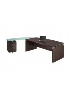 Bureau X time Stop avec convivialité en verre – Quadrifoglio.