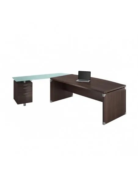 Bureau X time Stop avec convivialité en verre – Quadrifoglio.