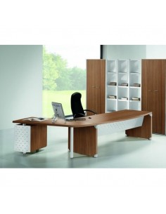 Bureau X time Stop avec convivialité en verre – Quadrifoglio.