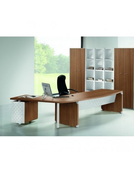 Bureau X time Stop avec convivialité en verre – Quadrifoglio.