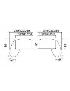 Bureau de Direction avec retour goutte d'eau en verre X time - Quadrifoglio 2