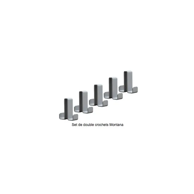 Kit de 2 cintres Montana pour portemanteaux mural KERKMANN