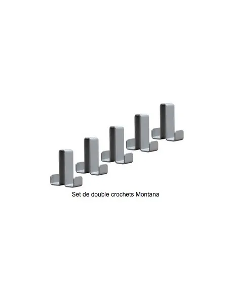 Kit de 2 cintres Montana pour portemanteaux mural KERKMANN