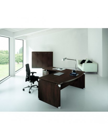 Bureau X time Stop avec convivialité en verre – Quadrifoglio.