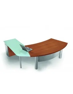 Bureau X time Stop avec convivialité en verre – Quadrifoglio. 2